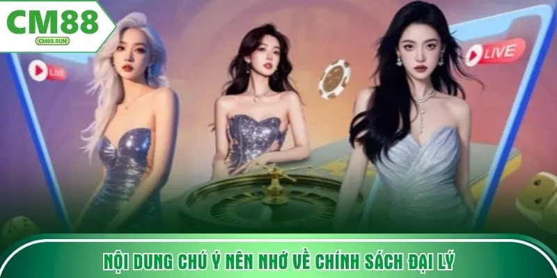 Nội dung chú ý nên nhớ về chính sách đại lý